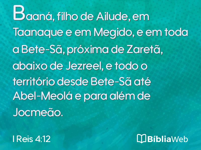 I Reis 4:12 em imagem para compartilhar