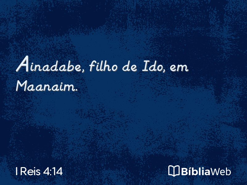 I Reis 4:14 em imagem para compartilhar