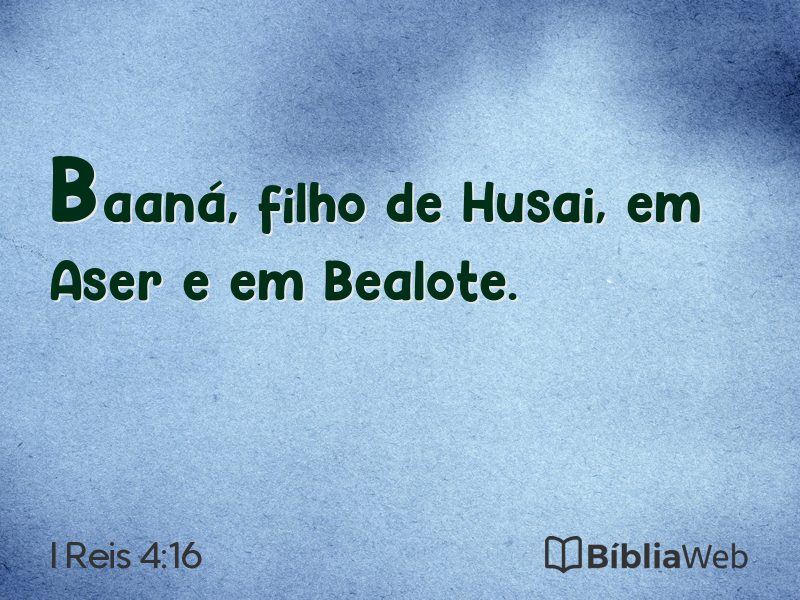 I Reis 4:16 em imagem para compartilhar