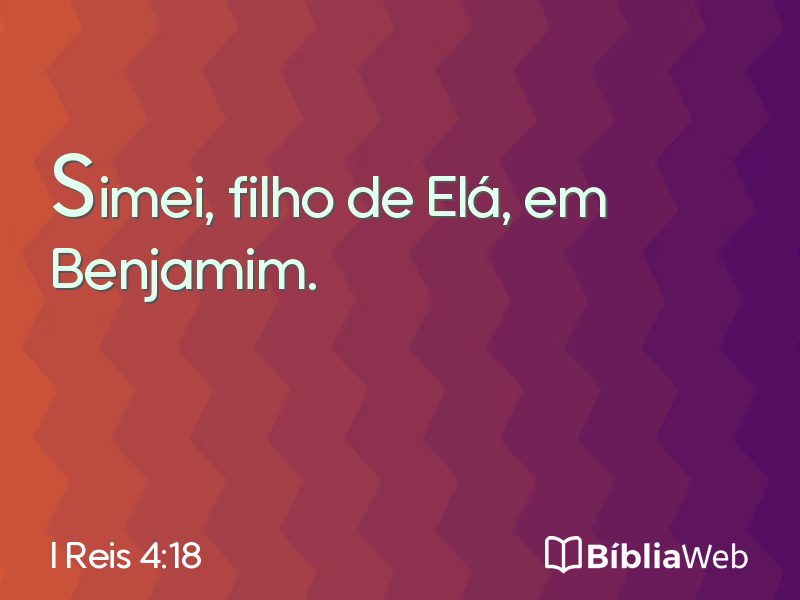I Reis 4:18 em imagem para compartilhar