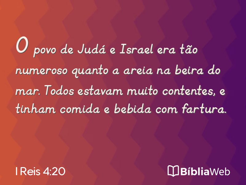 I Reis 4:20 em imagem para compartilhar