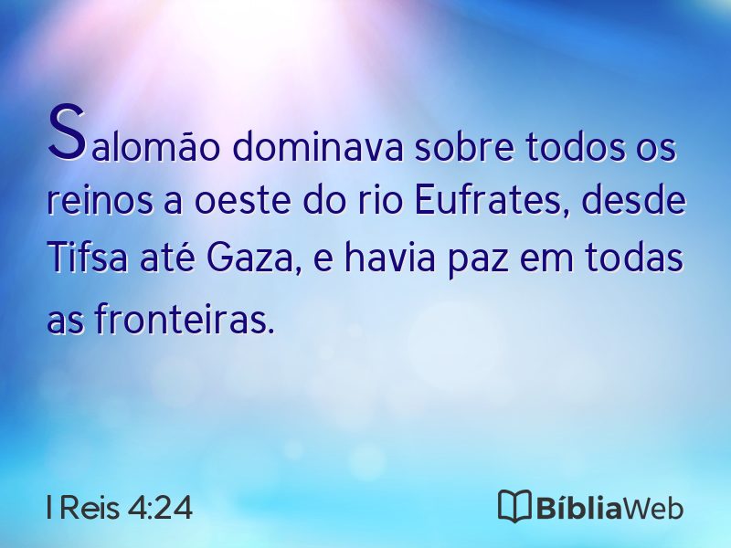 I Reis 4:24 em imagem para compartilhar