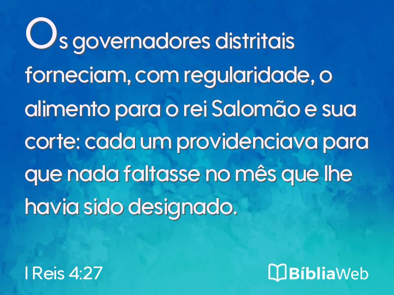 I Reis 4:27 em imagem para compartilhar