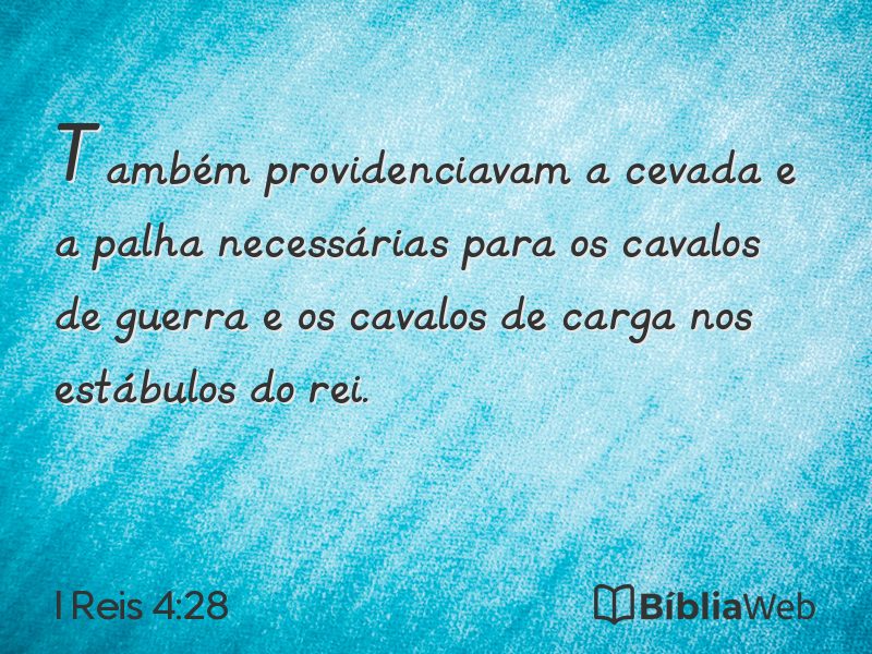 I Reis 4:28 em imagem para compartilhar