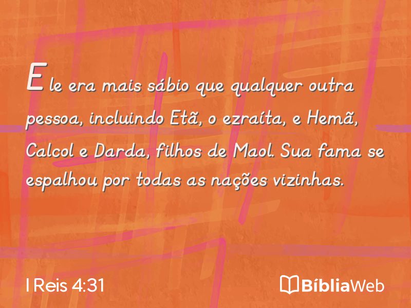 I Reis 4:31 em imagem para compartilhar