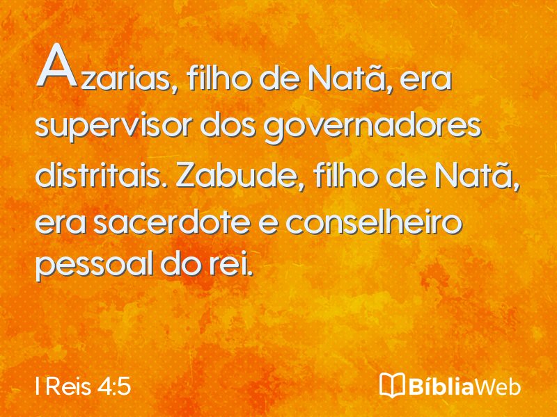 I Reis 4:5 em imagem para compartilhar