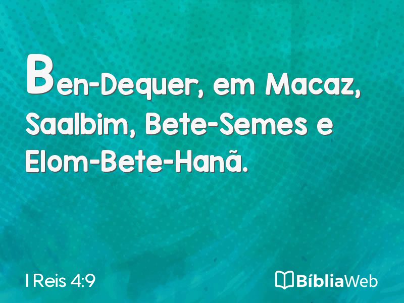I Reis 4:9 em imagem para compartilhar
