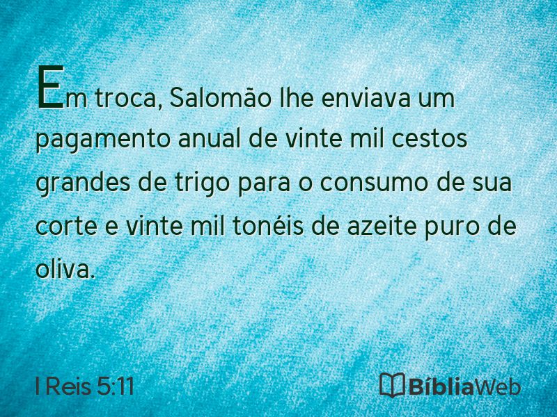 I Reis 5:11 em imagem para compartilhar