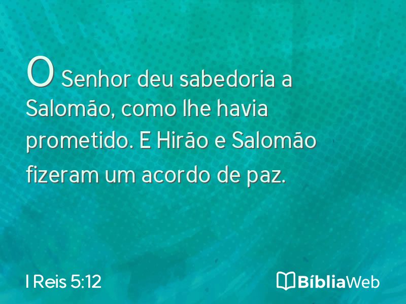 I Reis 5:12 em imagem para compartilhar