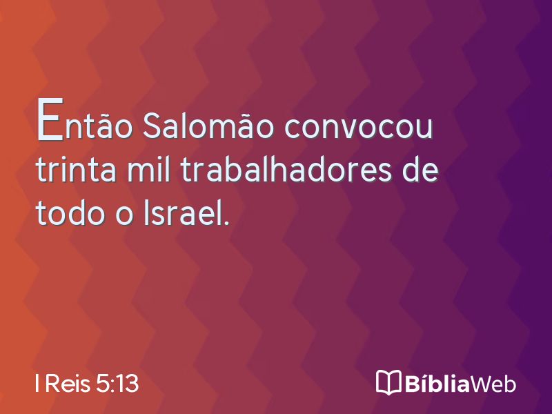 I Reis 5:13 em imagem para compartilhar