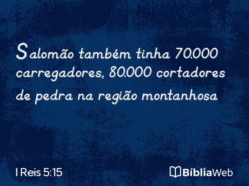 I Reis 5:15 em imagem para compartilhar