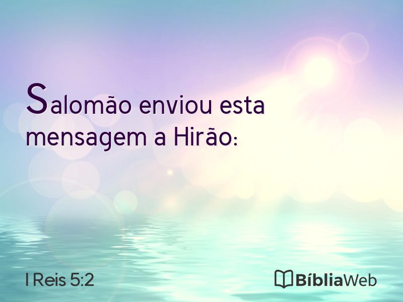 I Reis 5:2 em imagem para compartilhar