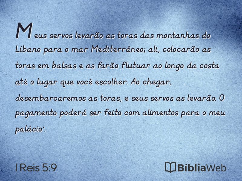 I Reis 5:9 em imagem para compartilhar