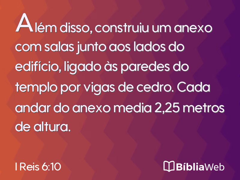 I Reis 6:10 em imagem para compartilhar
