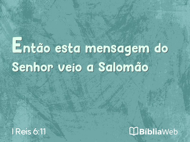 I Reis 6:11 em imagem para compartilhar