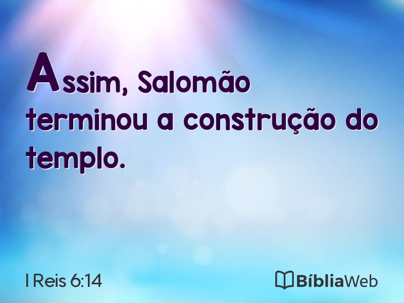 I Reis 6:14 em imagem para compartilhar