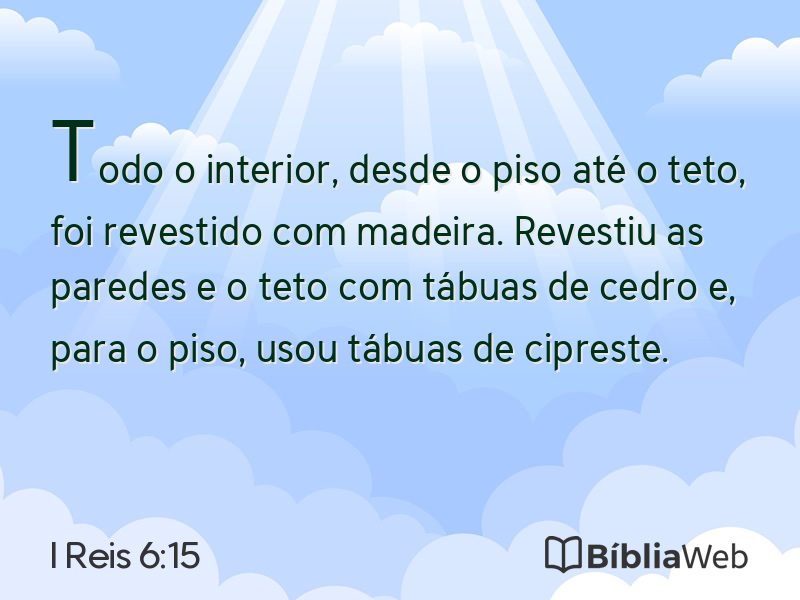 I Reis 6:15 em imagem para compartilhar