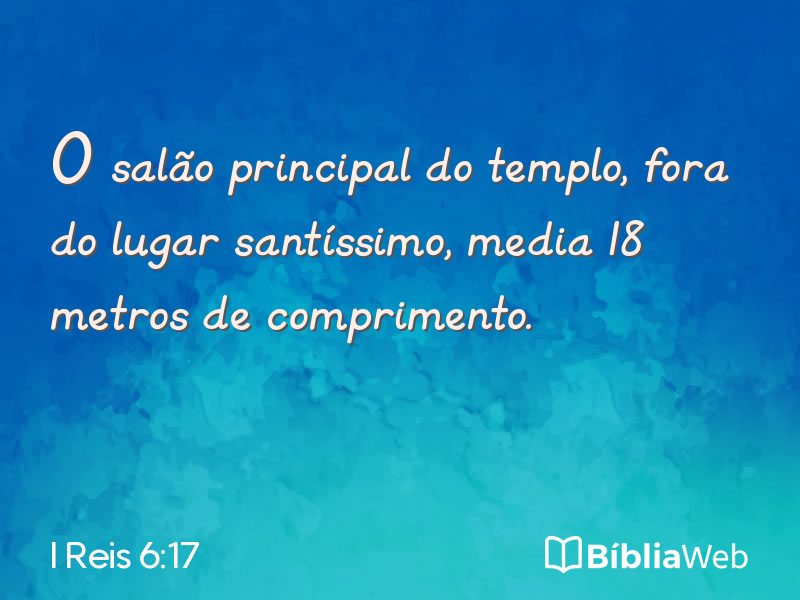 I Reis 6:17 em imagem para compartilhar