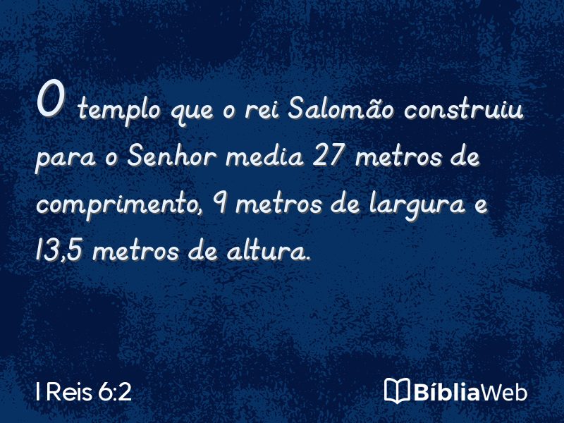 I Reis 6:2 em imagem para compartilhar