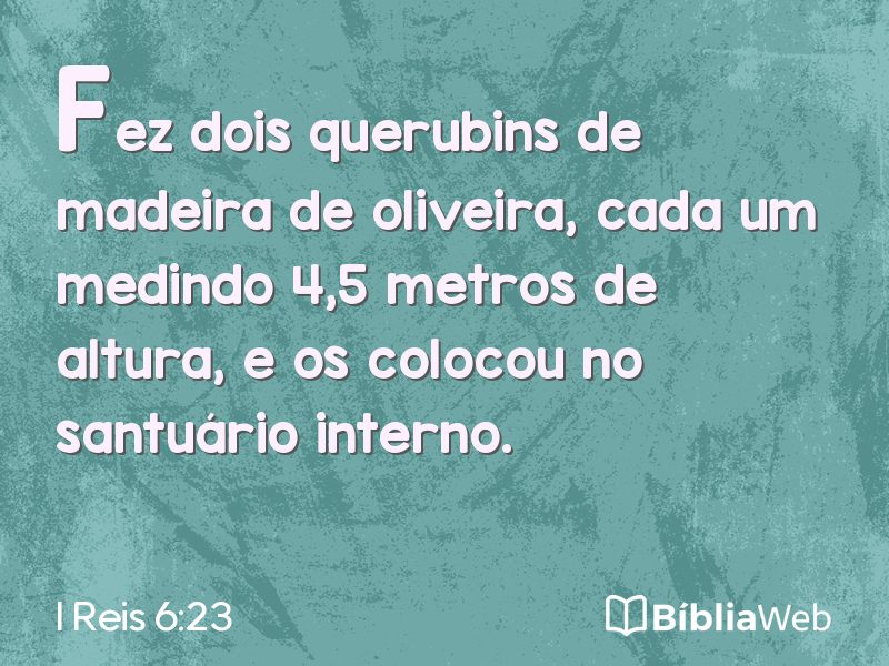 I Reis 6:23 em imagem para compartilhar