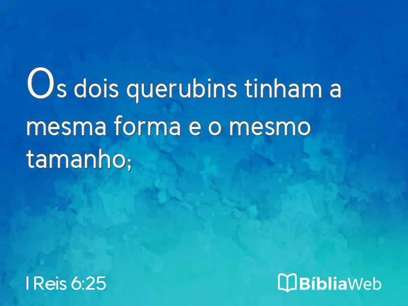 I Reis 6:25 em imagem para compartilhar