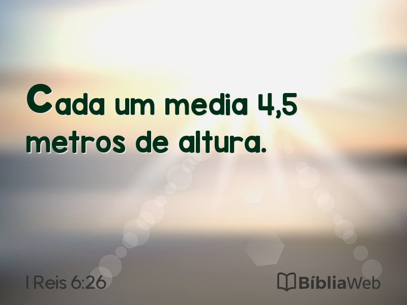 I Reis 6:26 em imagem para compartilhar