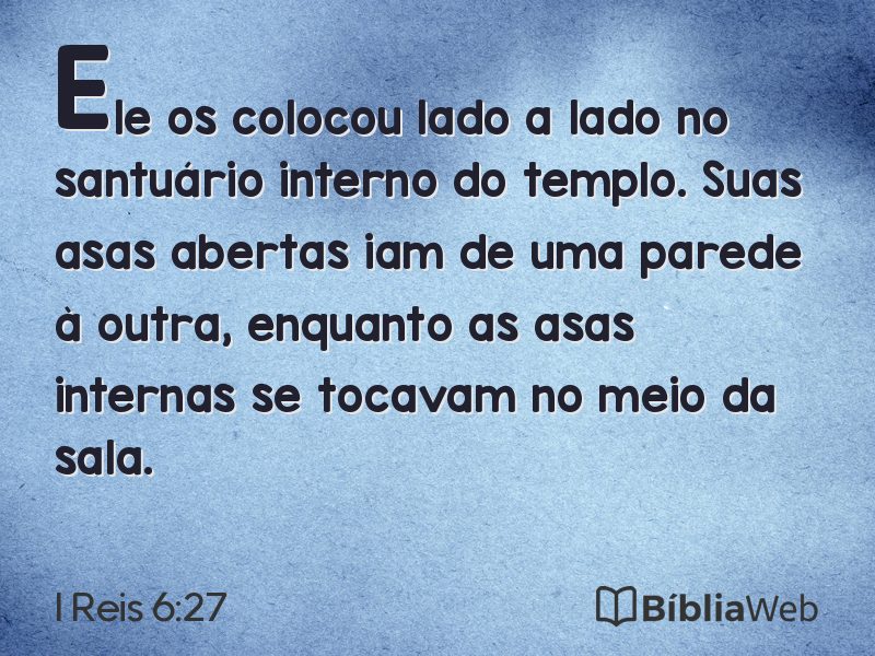 I Reis 6:27 em imagem para compartilhar