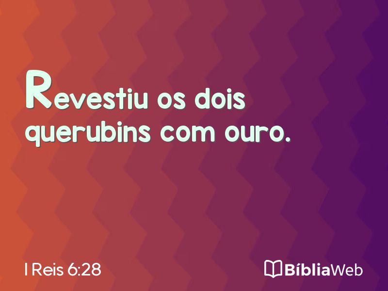 I Reis 6:28 em imagem para compartilhar