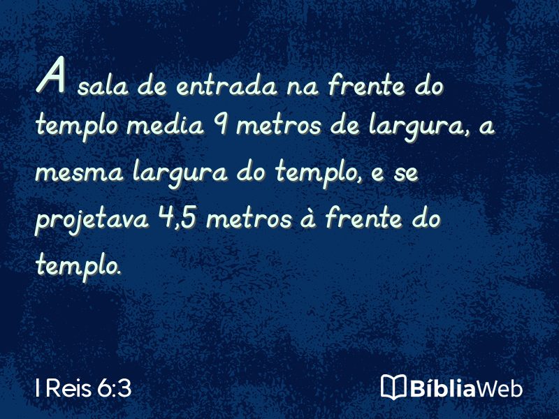 I Reis 6:3 em imagem para compartilhar