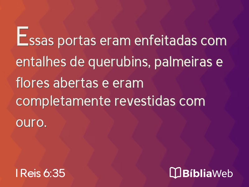 I Reis 6:35 em imagem para compartilhar