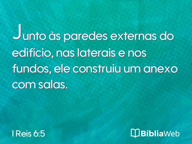 I Reis 6:5 em imagem para compartilhar