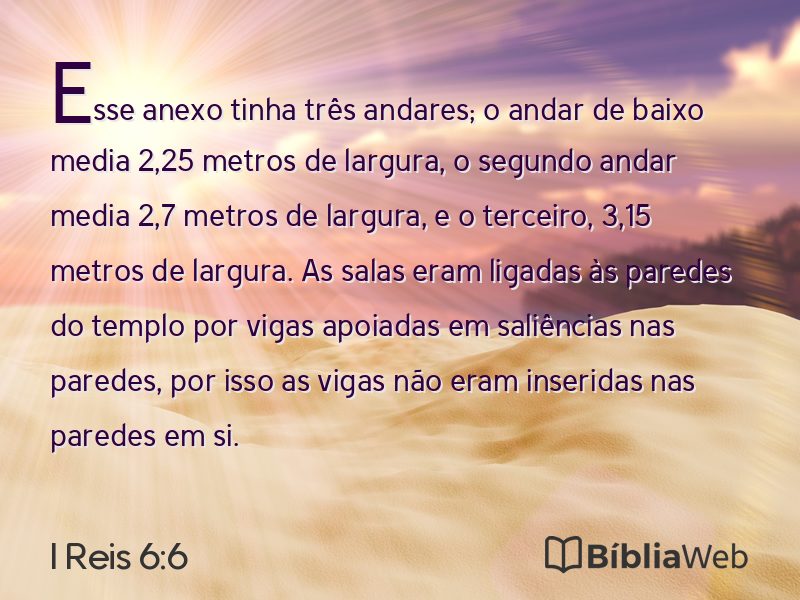 I Reis 6:6 em imagem para compartilhar