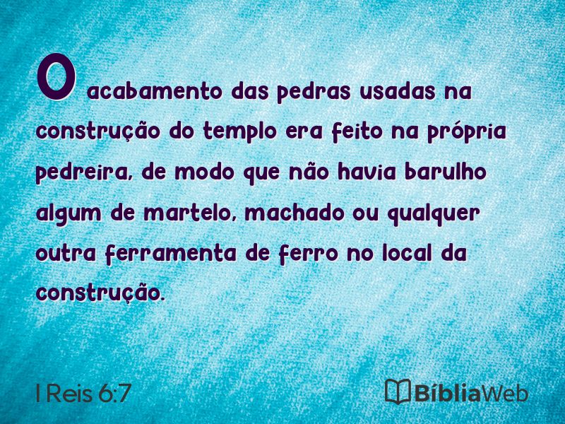 I Reis 6:7 em imagem para compartilhar