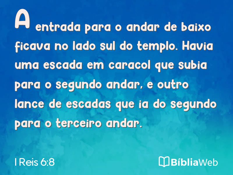 I Reis 6:8 em imagem para compartilhar