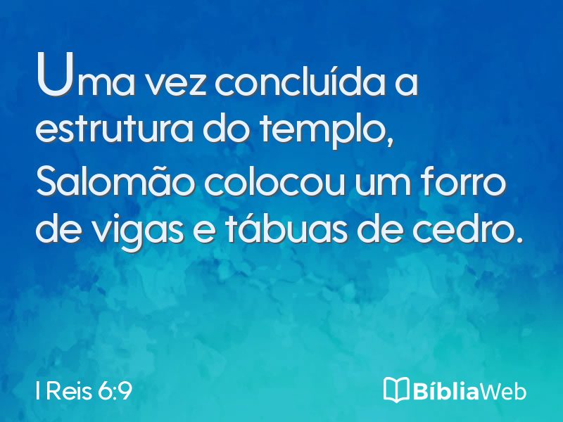 I Reis 6:9 em imagem para compartilhar