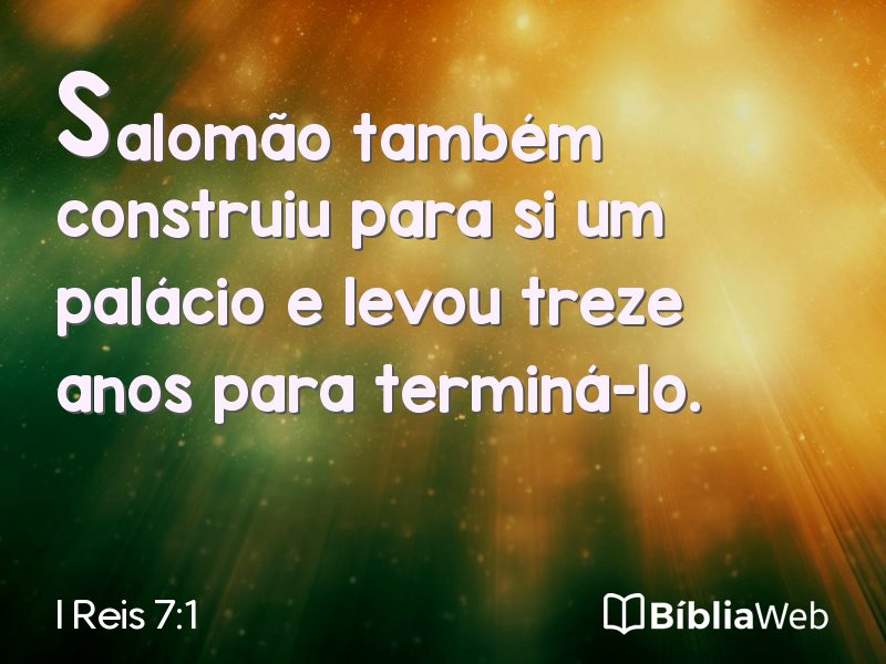 I Reis 7:1 em imagem para compartilhar