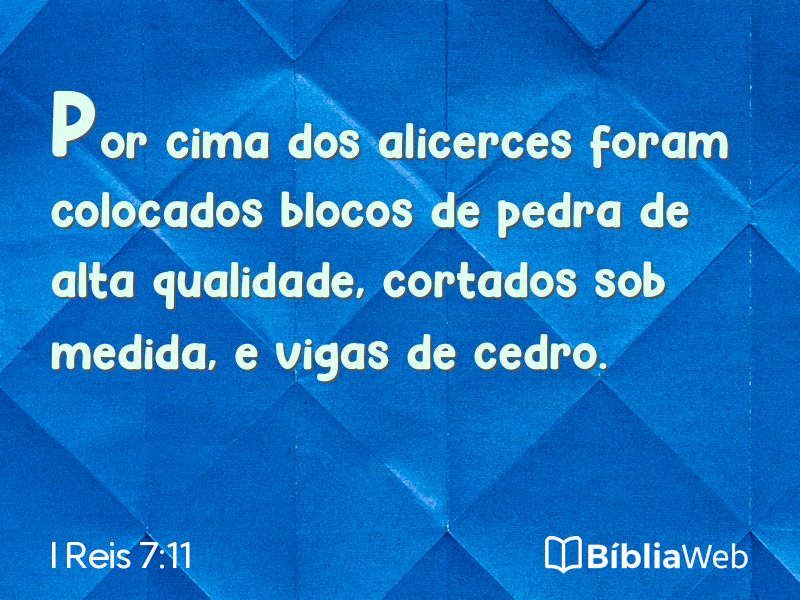 I Reis 7:11 em imagem para compartilhar