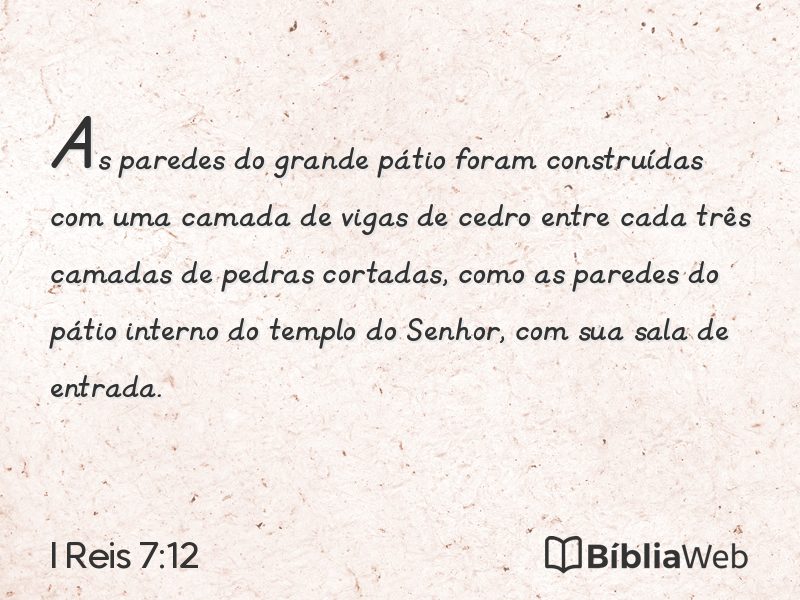 I Reis 7:12 em imagem para compartilhar