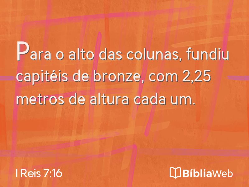 I Reis 7:16 em imagem para compartilhar