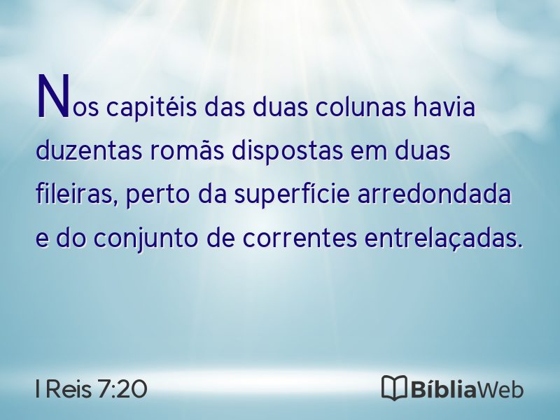 I Reis 7:20 em imagem para compartilhar