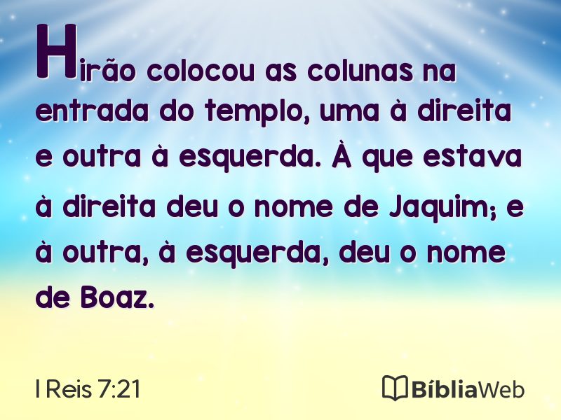 I Reis 7:21 em imagem para compartilhar