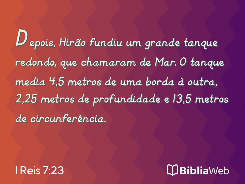 I Reis 7:23 em imagem para compartilhar