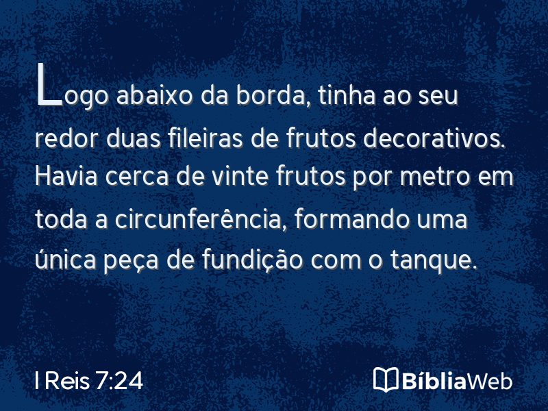 I Reis 7:24 em imagem para compartilhar