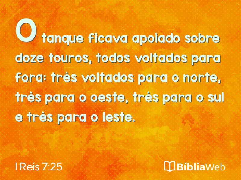 I Reis 7:25 em imagem para compartilhar