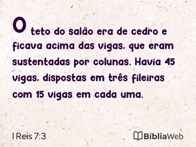 I Reis 7:3 em imagem para compartilhar