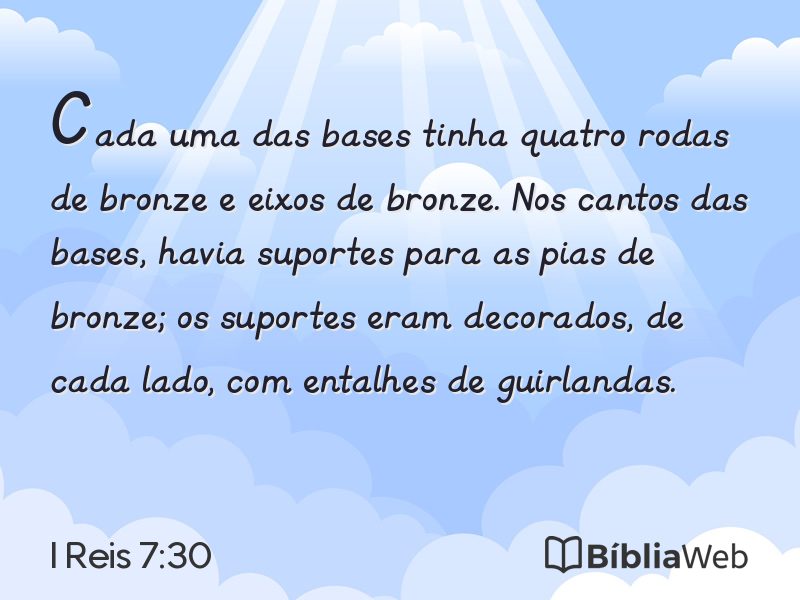 I Reis 7:30 em imagem para compartilhar