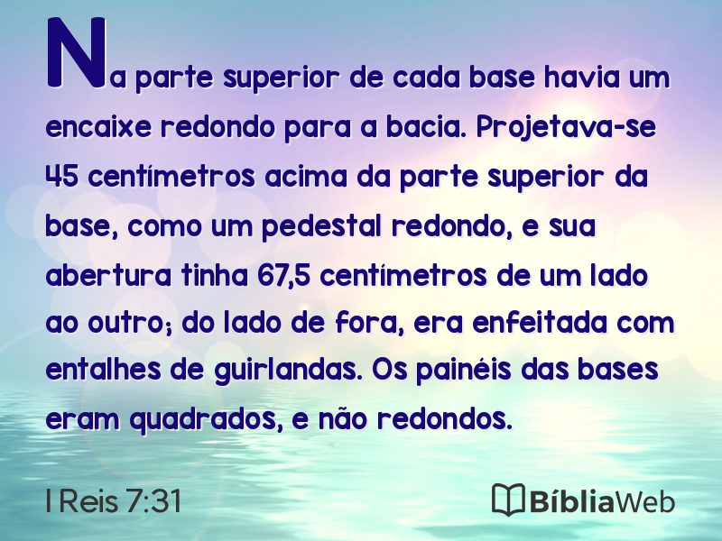 I Reis 7:31 em imagem para compartilhar