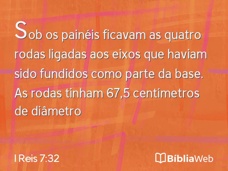I Reis 7:32 em imagem para compartilhar