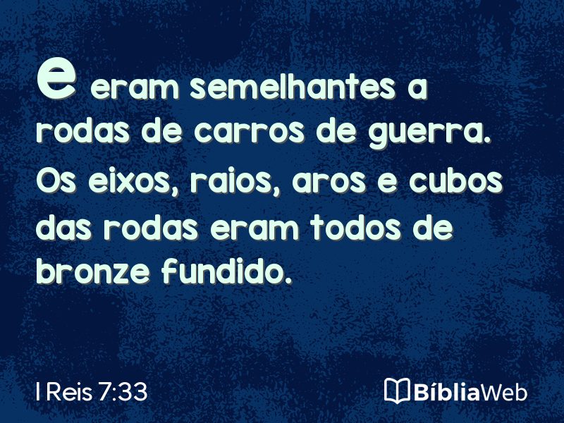 I Reis 7:33 em imagem para compartilhar