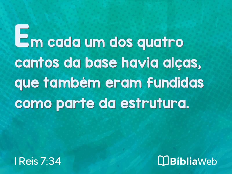 I Reis 7:34 em imagem para compartilhar